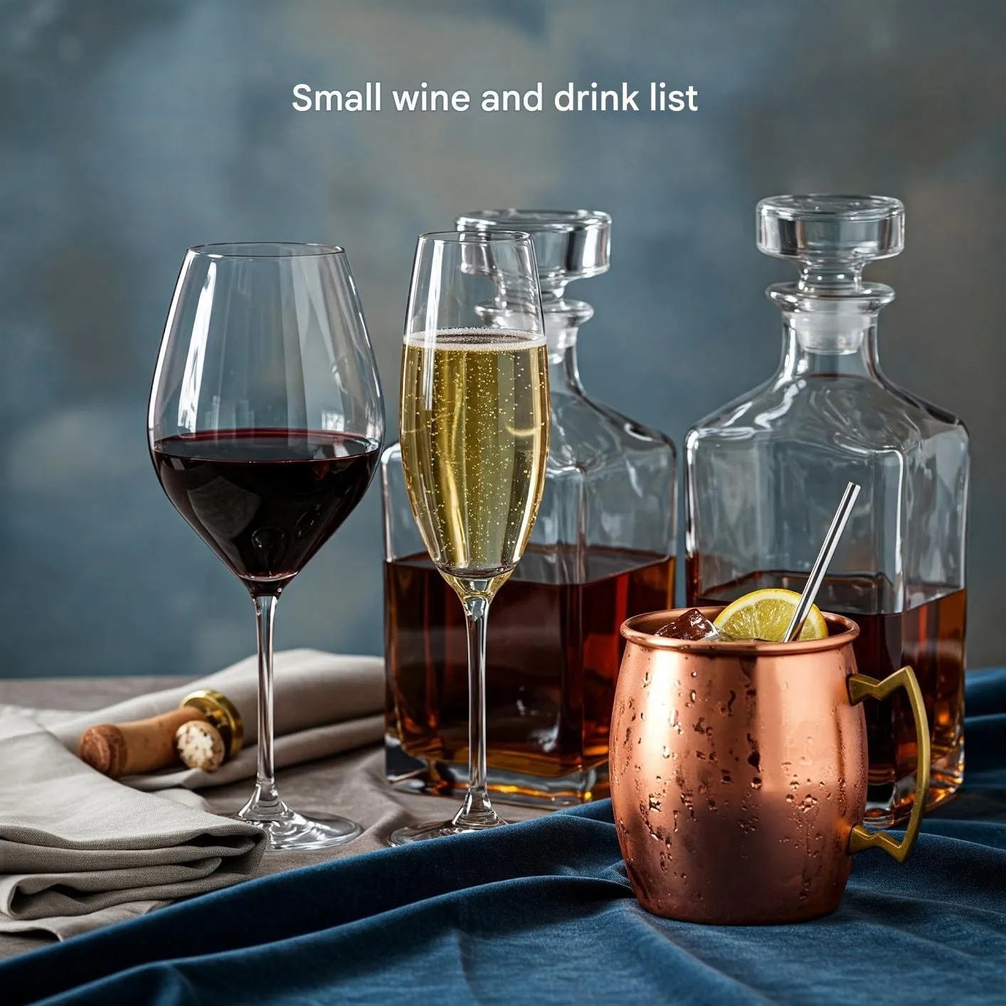 Small wine and drink list of Checchino dal 1887